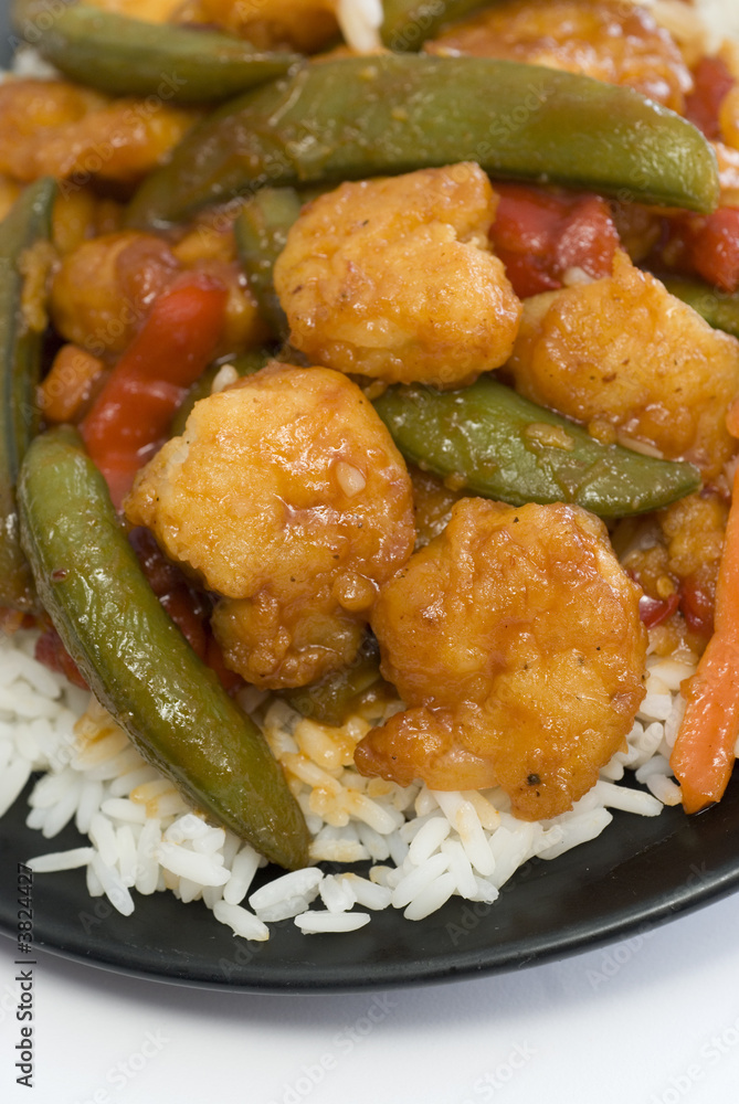 chinese food general tsao shrimp with vegetables and rice chinese food general tsao shrimp with vegetables and rice