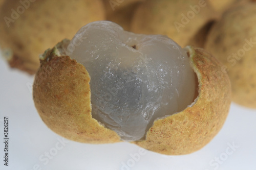 asia fruit name   longan  with  white pulp ..