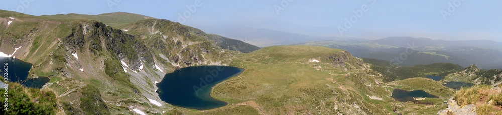 Mountain lakes panorama