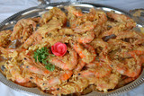 fried prawns on the plate