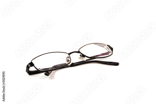 glasses on a white paper