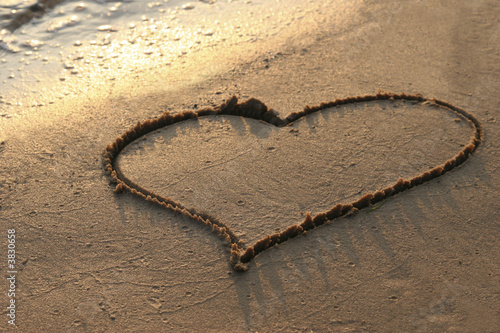heart on the sand