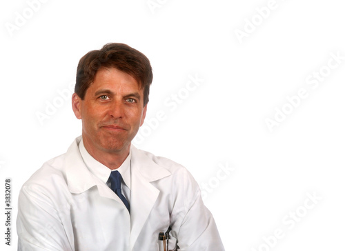 Confident Doctor in White Lab Coat