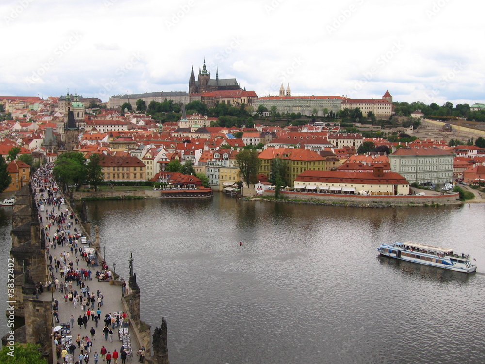 Prage,le Pont Charles et Mala Strana
