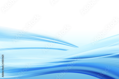 Illustration of blue water flowing horizontally oriented