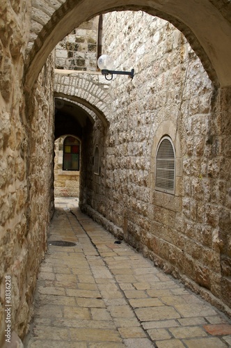 Historic street in old jerusalem city © Pavel Bernshtam