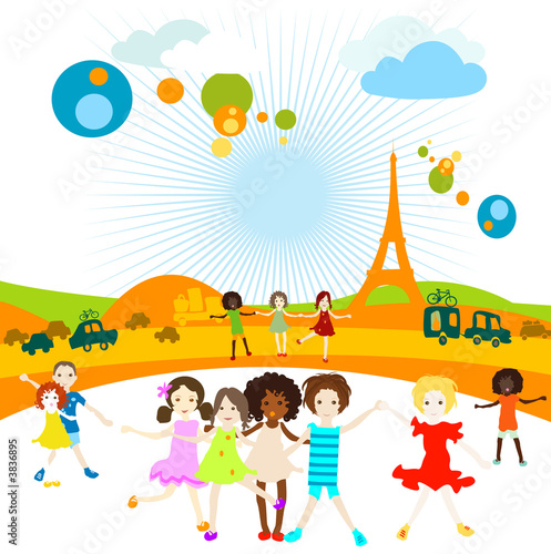 Group of kids playing