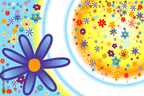 colorful flowers; background design