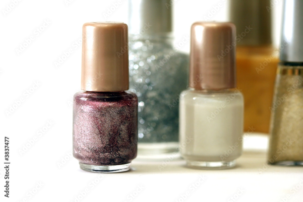 set for make-up (focus on violet nail polish) set for make-up (focus on violet nail polish)