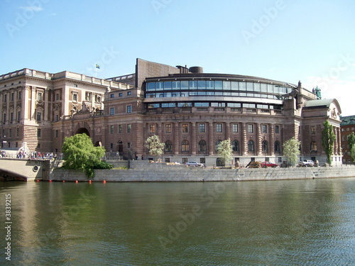 swedish parliamentary buildings in the capital of stockholm