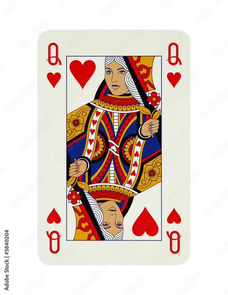 Queen of hearts card Stock Photo | Adobe Stock