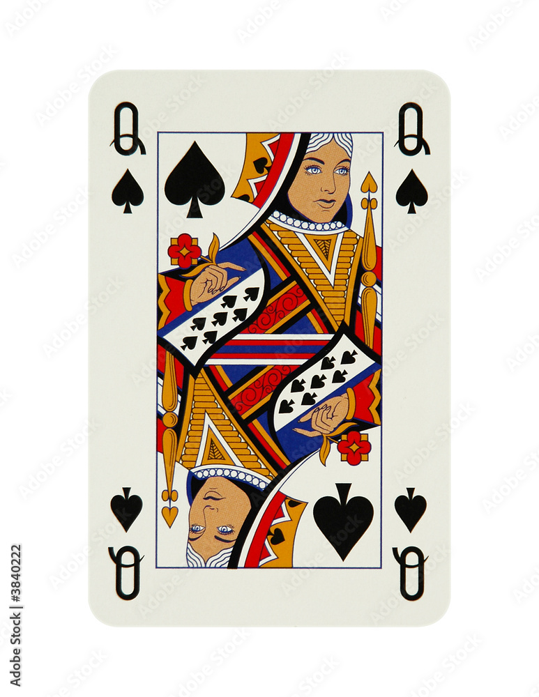 Queen of spades card Stock Photo Adobe Stock