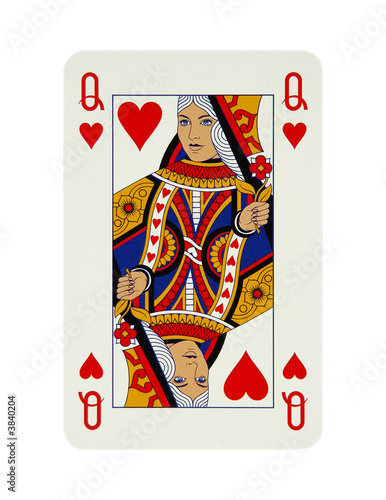 Canvastavla Queen of hearts card