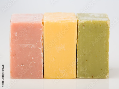 a stack of natural organic soap