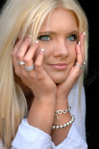 Young beautiful blonde woman. Portrait