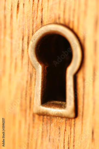 Wallpaper Mural Old metal keyhole in old wooden drawer. Torontodigital.ca