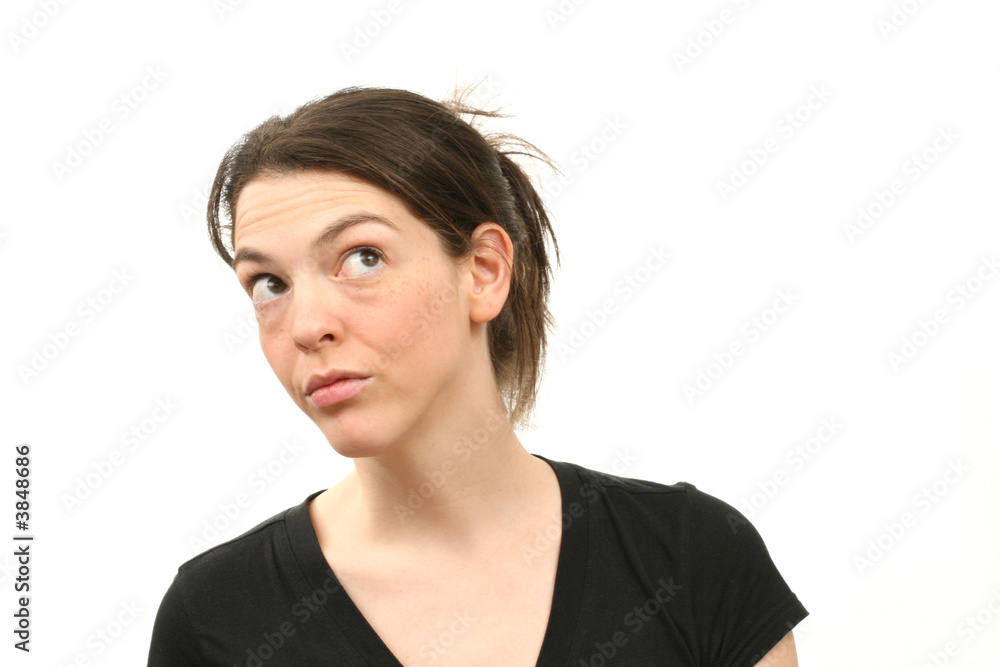 Young woman isolated over white background Young woman isolated over white background