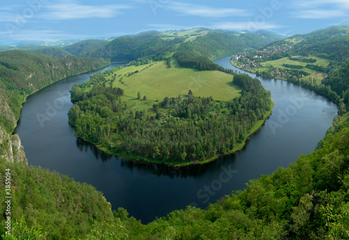 Horseshoe bend of the river Vltava in the Czech republic