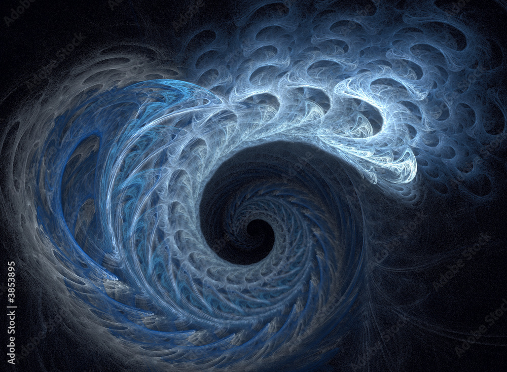 Naklejka premium Blue spiral abstract background