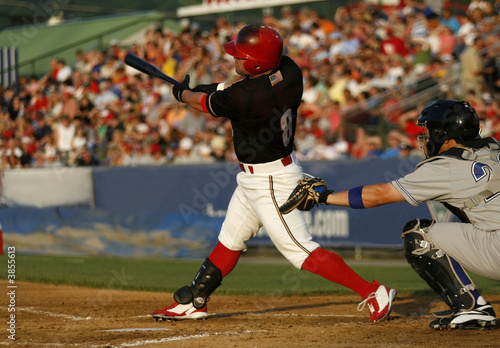 Photography baseball hitter swinging at a pitch
