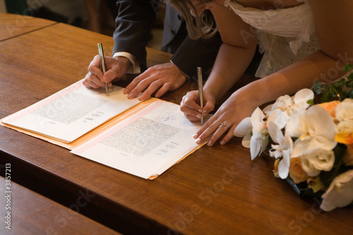 signature des mariés