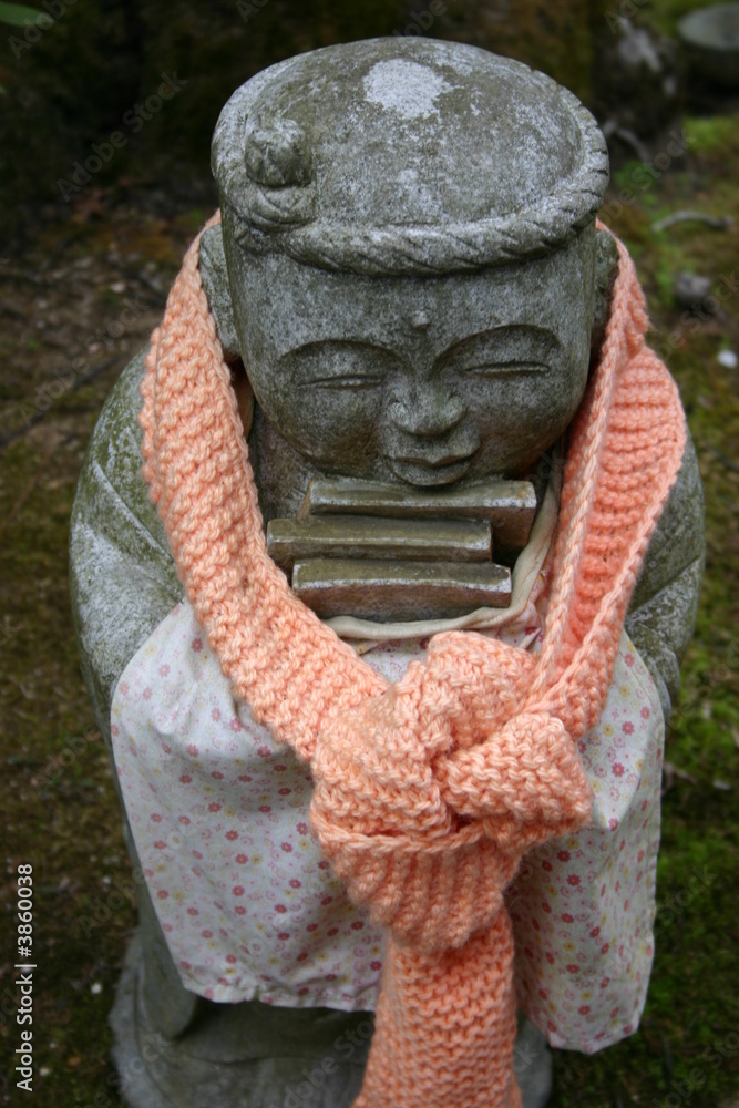 Obraz na plátně Buddha mit Schal
