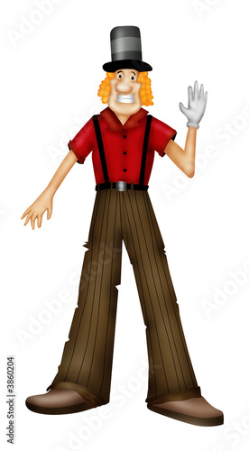 Tall Man Clown with Clippin...