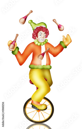 Clown Illustration with Cli...