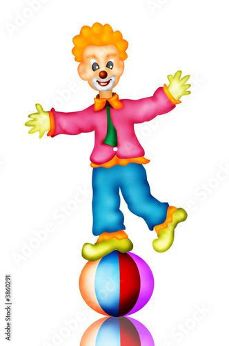 Clown Illustration with Cli...
