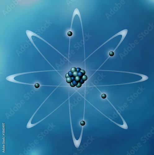 Rendered Atom Illustration