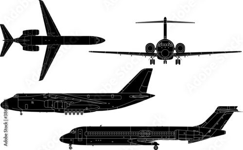 silhouettes avions