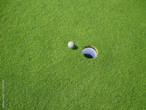 Golf Ball on Golf Green