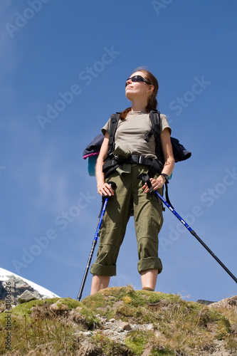 Woman in the mountains (italian Alps)