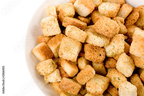 croutons close up shot for background