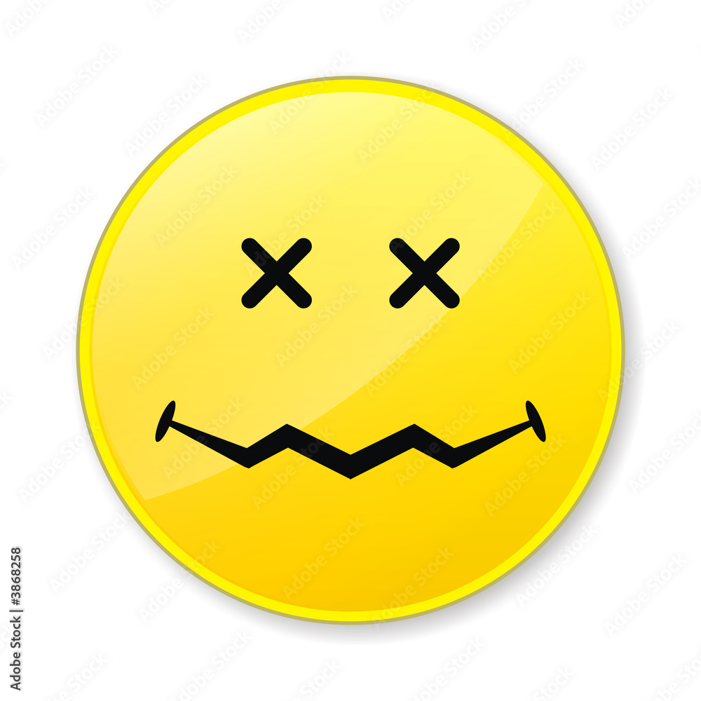 Isolate yellow smile face on white background Isolate yellow smile face on white background
