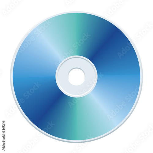 Blank blue CD vector