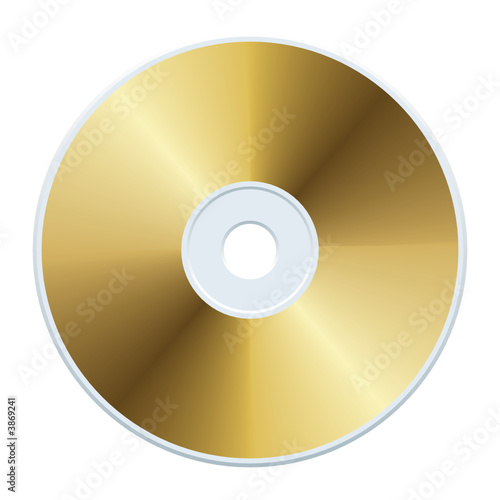 Blank gold CD vector