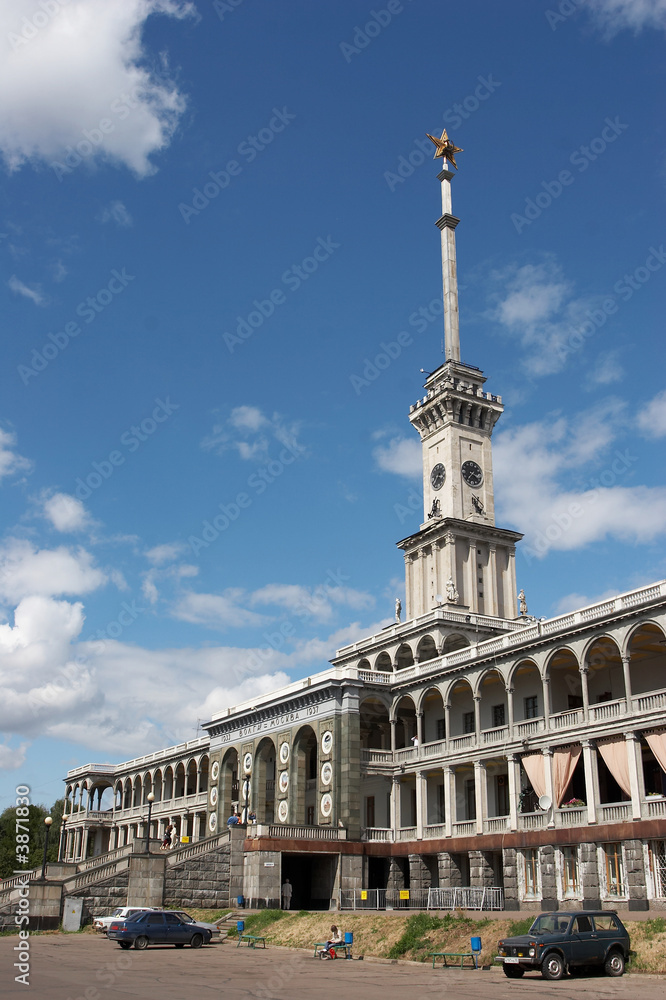 Fototapeta premium Building of river port.