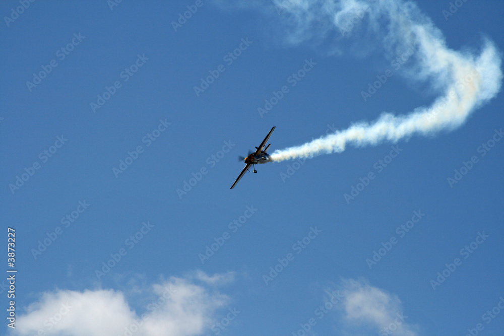 race plane through the sky