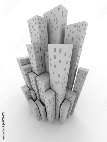 Conceptual city (image can be used for printing or web)