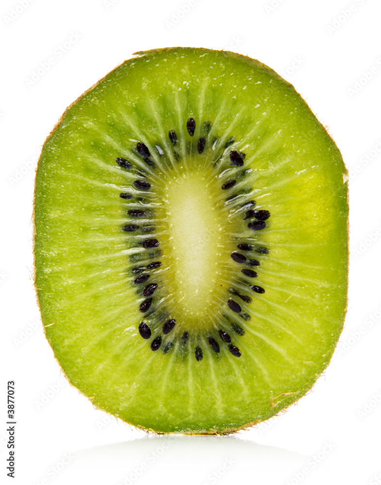 slice of kiwi isolated over white background. slice of kiwi isolated over white background.