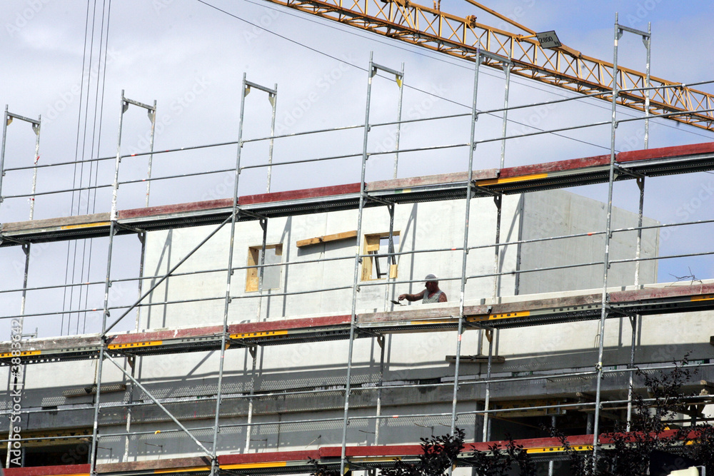Fototapeta premium Bauarbeiter bei der Arbeit