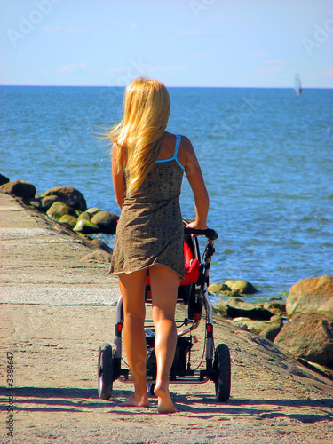mother walking