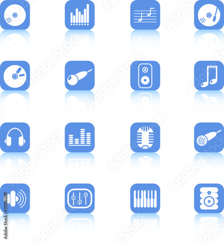 Music and audio vector icons