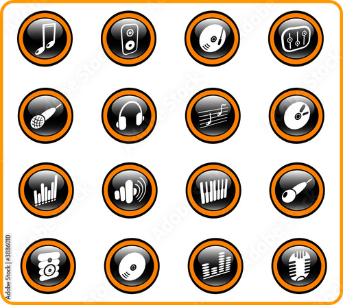 Music and audio vector icons