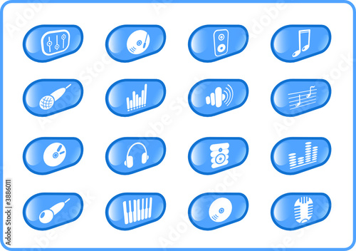 Music and audio vector icons