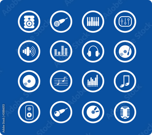 Music and audio vector icons
