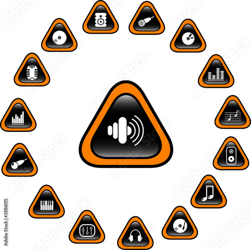 Music and audio vector icons
