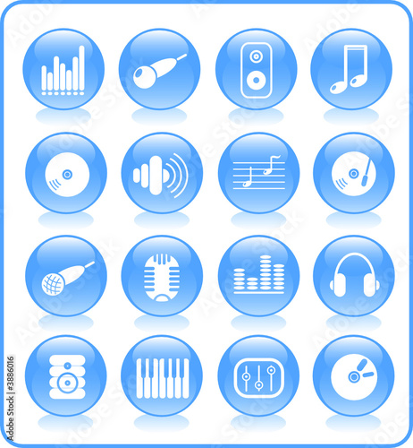 Music and audio vector icons