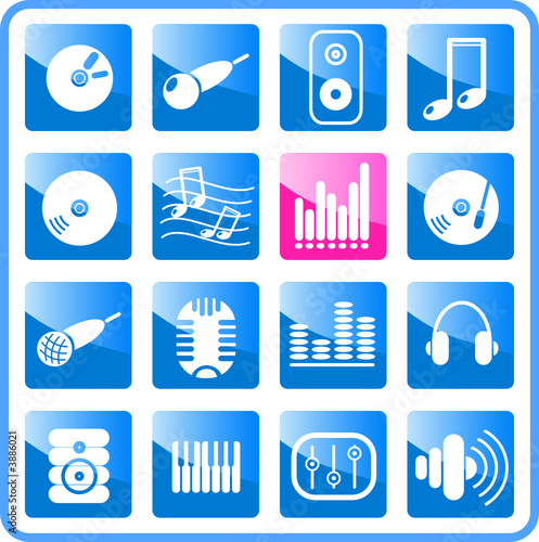 Music and audio vector icons